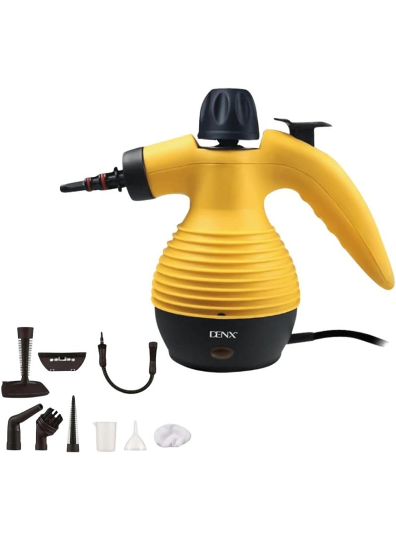 Denx Handheld Steam Cleaner 1200W, 300kPa High-Pressure, 350ml Tank, 9 Attachments – Portable Multi-Surface Cleaner for Floors, Kitchen, Bathroom, Cars, Windows & Upholstery - Image 1